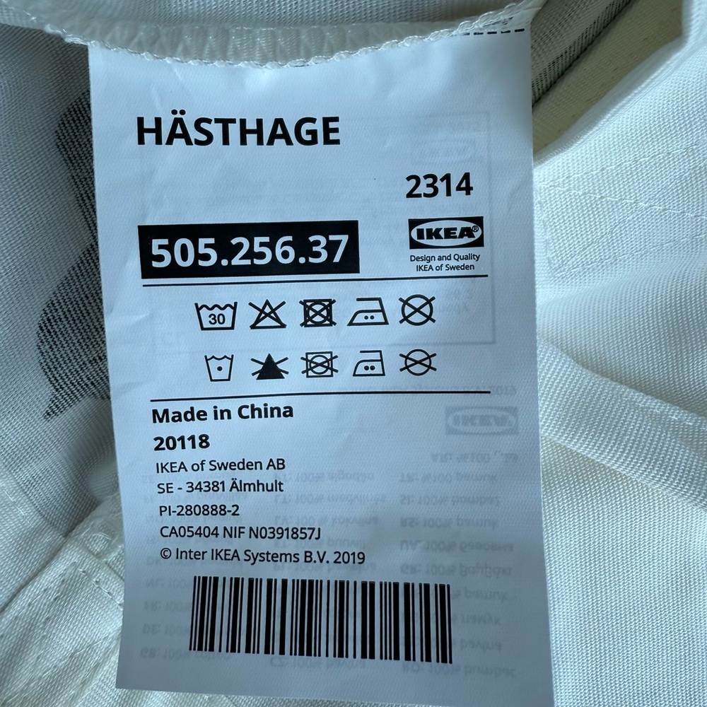 IKEA Cream and Black CanvasTote Bag - Picture 7 of 8